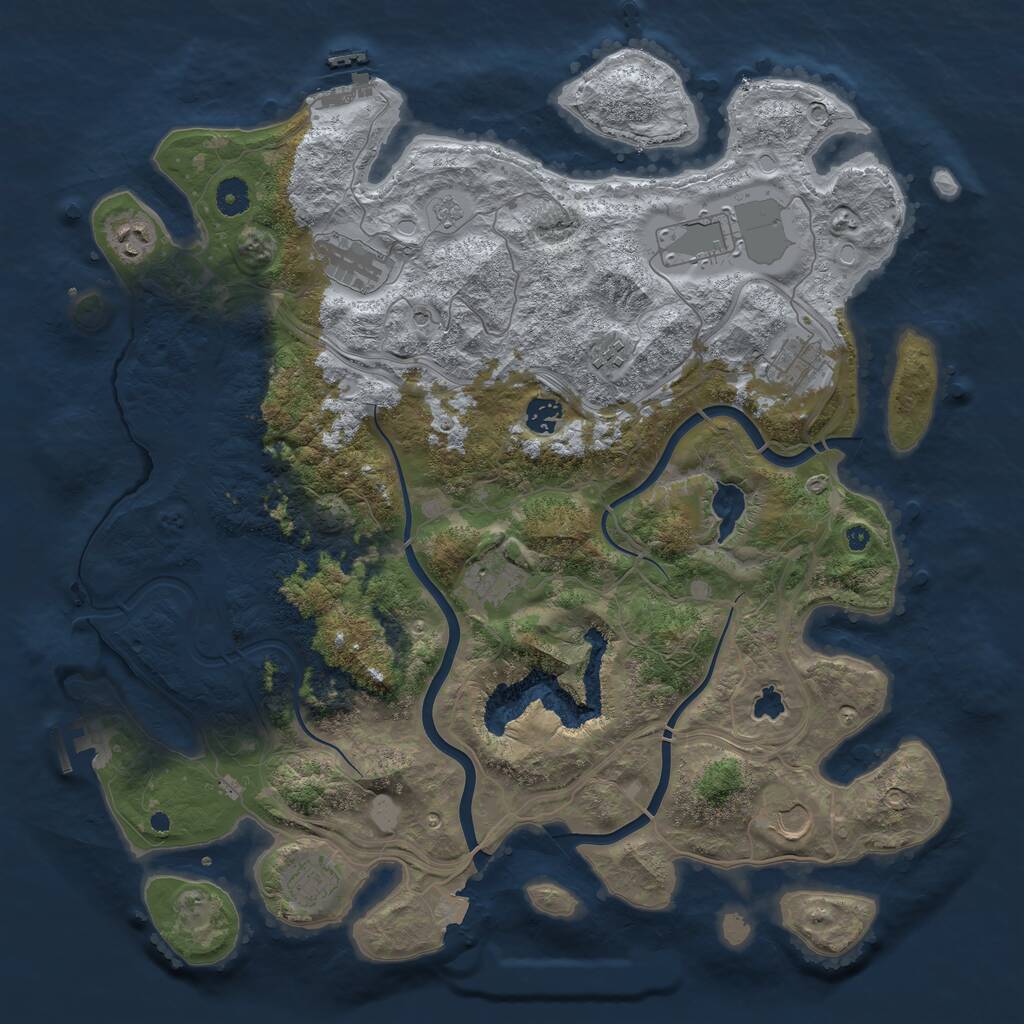 Rust Map: Procedural Map, Size: 4250, Seed: 98989898, 15 Monuments