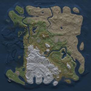 Thumbnail Rust Map: Procedural Map, Size: 4800, Seed: 71550, 17 Monuments
