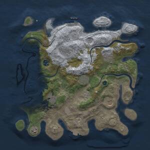 Thumbnail Rust Map: Procedural Map, Size: 3500, Seed: 1136189577, 13 Monuments