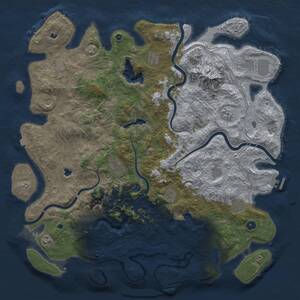 Thumbnail Rust Map: Procedural Map, Size: 5000, Seed: 572381280, 17 Monuments