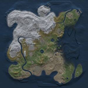 Thumbnail Rust Map: Procedural Map, Size: 3700, Seed: 1879623405, 16 Monuments