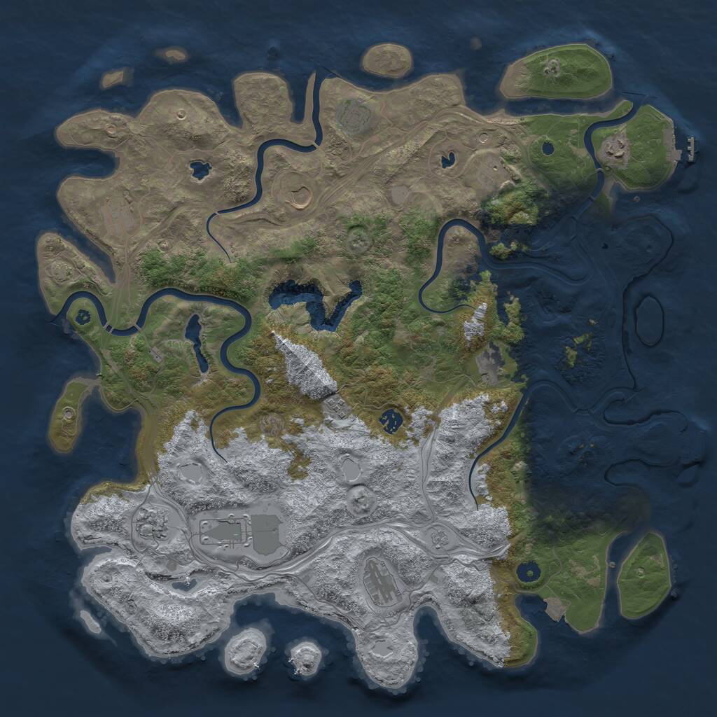 Rust Map: Procedural Map, Size: 4750, Seed: 320261, 17 Monuments