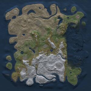 Thumbnail Rust Map: Procedural Map, Size: 4500, Seed: 883220666, 17 Monuments