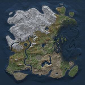 Thumbnail Rust Map: Procedural Map, Size: 4000, Seed: 1698818499, 15 Monuments