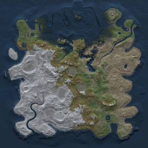 Thumbnail Rust Map: Procedural Map, Size: 4350, Seed: 1822932820, 17 Monuments