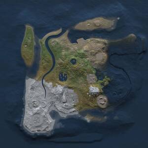 Thumbnail Rust Map: Procedural Map, Size: 2500, Seed: 83918083, 7 Monuments