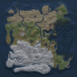 Thumbnail Rust Map: Procedural Map, Size: 4250, Seed: 735426332, 16 Monuments