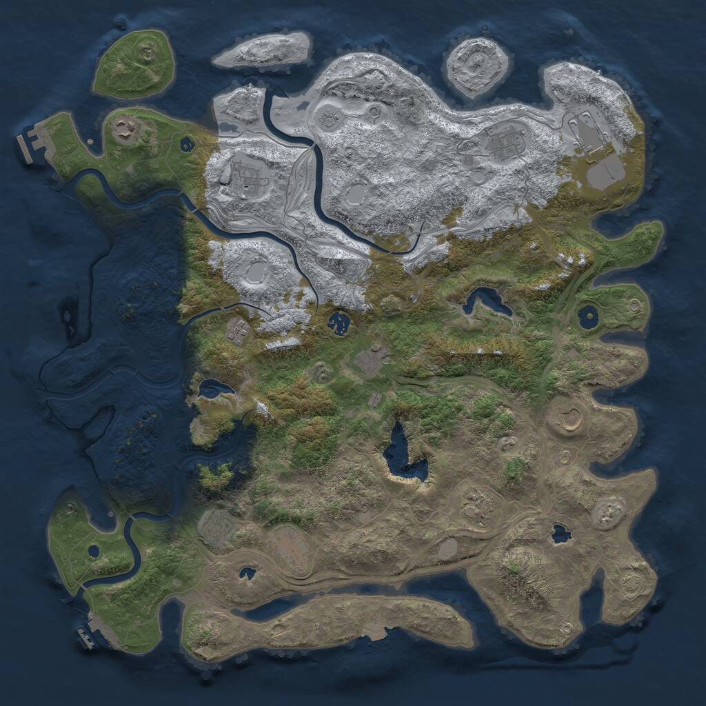Rust Map: Procedural Map, Size: 4782, Seed: 119695057, 17 Monuments