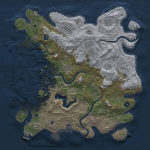 Thumbnail Rust Map: Procedural Map, Size: 4250, Seed: 61800326, 16 Monuments