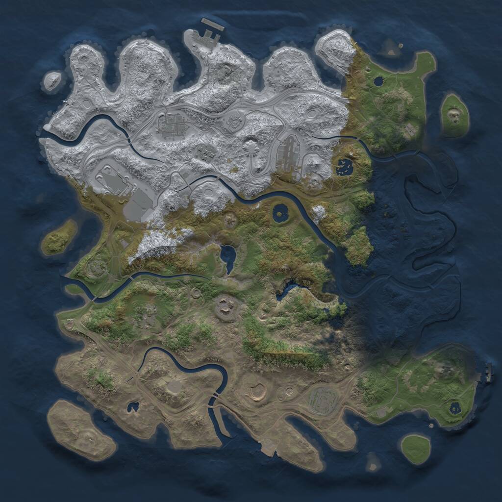 Rust Map: Procedural Map, Size: 4250, Seed: 632316788, 15 Monuments