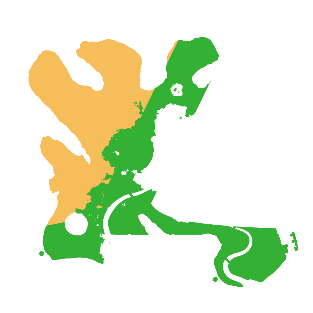 Biome Rust Map: Procedural Map, Size: 2500, Seed: 1018121283