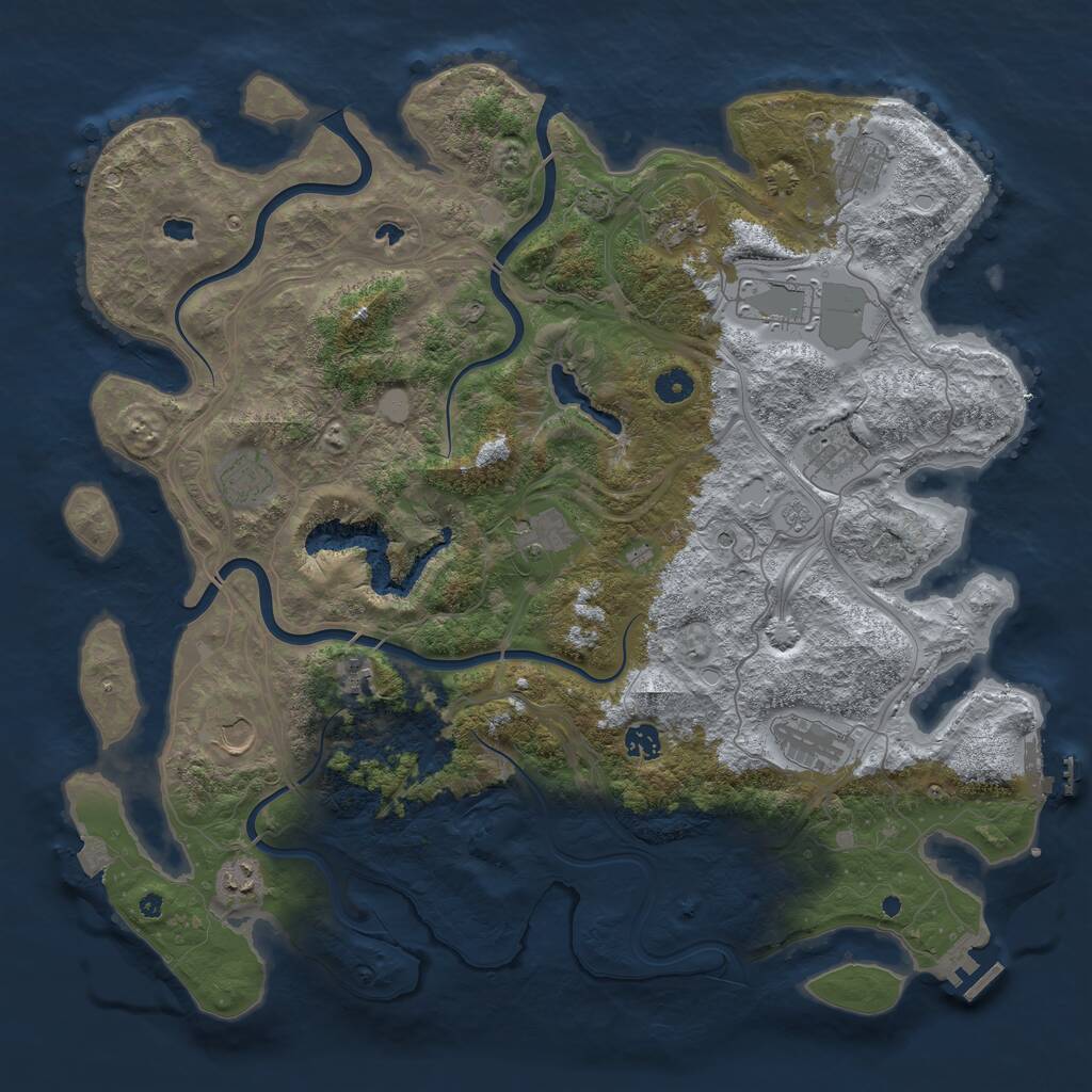Rust Map: Procedural Map, Size: 4500, Seed: 31679, 17 Monuments