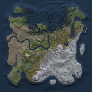 Thumbnail Rust Map: Procedural Map, Size: 3500, Seed: 118903888, 14 Monuments