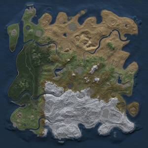 Thumbnail Rust Map: Procedural Map, Size: 4500, Seed: 2061703142, 19 Monuments