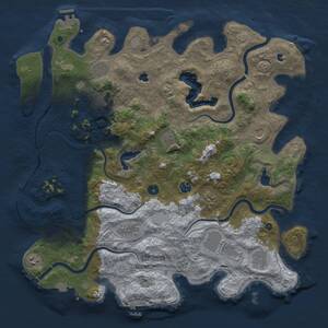 Thumbnail Rust Map: Procedural Map, Size: 4500, Seed: 2061703142, 17 Monuments