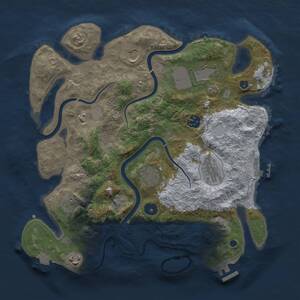 Thumbnail Rust Map: Procedural Map, Size: 3500, Seed: 1899883040, 13 Monuments