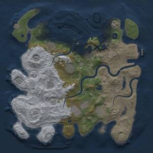 Thumbnail Rust Map: Procedural Map, Size: 3812, Seed: 318192457, 15 Monuments