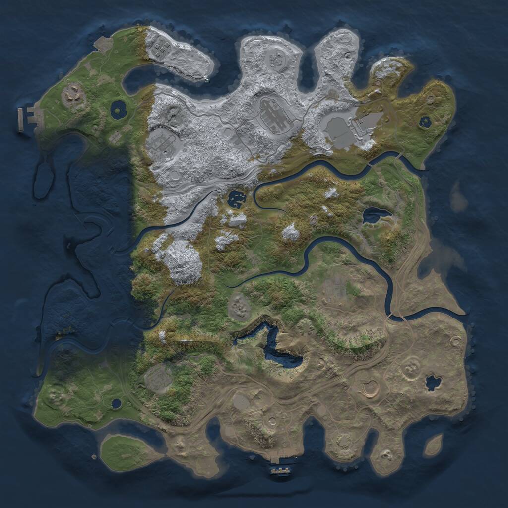 Rust Map: Procedural Map, Size: 4250, Seed: 8495696, 15 Monuments