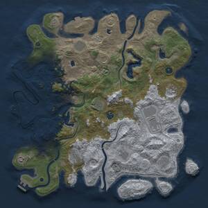 Thumbnail Rust Map: Procedural Map, Size: 4500, Seed: 887025602, 17 Monuments