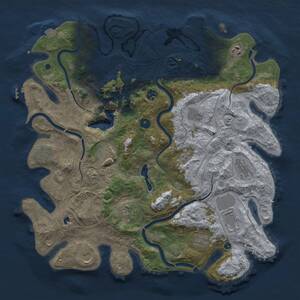 Thumbnail Rust Map: Procedural Map, Size: 4300, Seed: 20260305, 17 Monuments