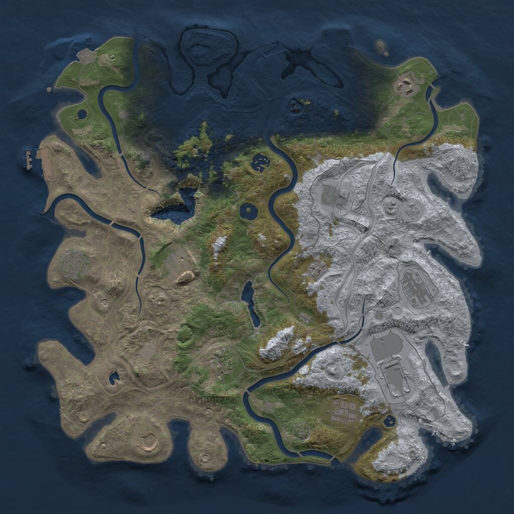 Rust Map: Procedural Map, Size: 4300, Seed: 20260305, 17 Monuments