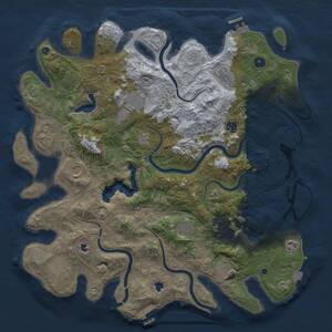 Thumbnail Rust Map: Procedural Map, Size: 4500, Seed: 155701179, 15 Monuments
