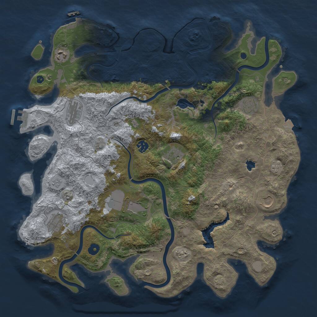 Rust Map: Procedural Map, Size: 4150, Seed: 3004689, 15 Monuments