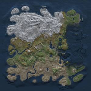 Thumbnail Rust Map: Procedural Map, Size: 4250, Seed: 33426914, 16 Monuments