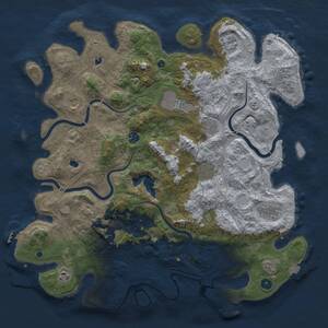 Thumbnail Rust Map: Procedural Map, Size: 4500, Seed: 2094011349, 16 Monuments