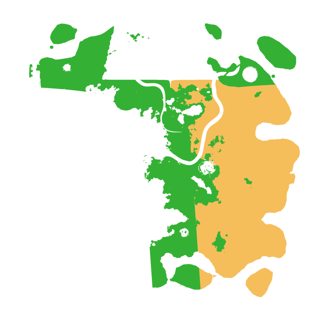 Biome Rust Map: Procedural Map, Size: 3700, Seed: 958981416