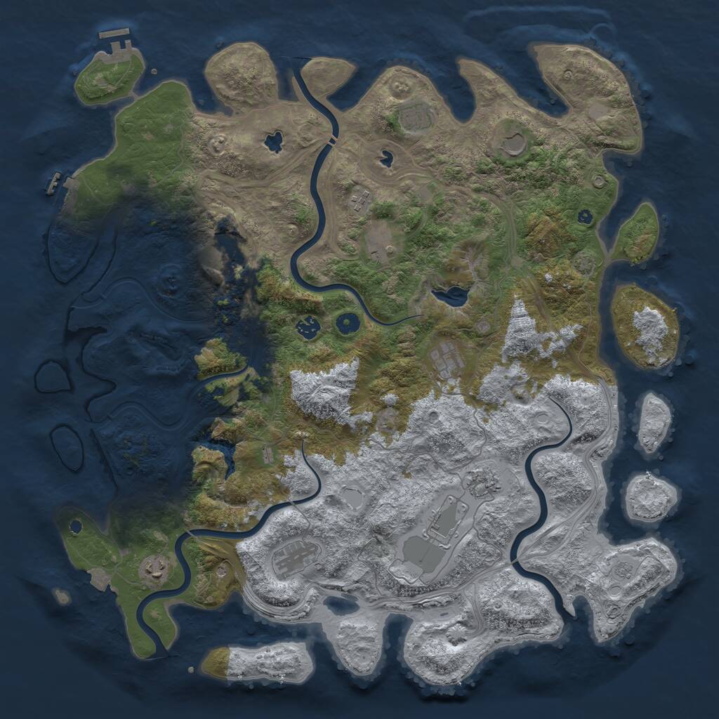 Rust Map: Procedural Map, Size: 4800, Seed: 59378, 17 Monuments