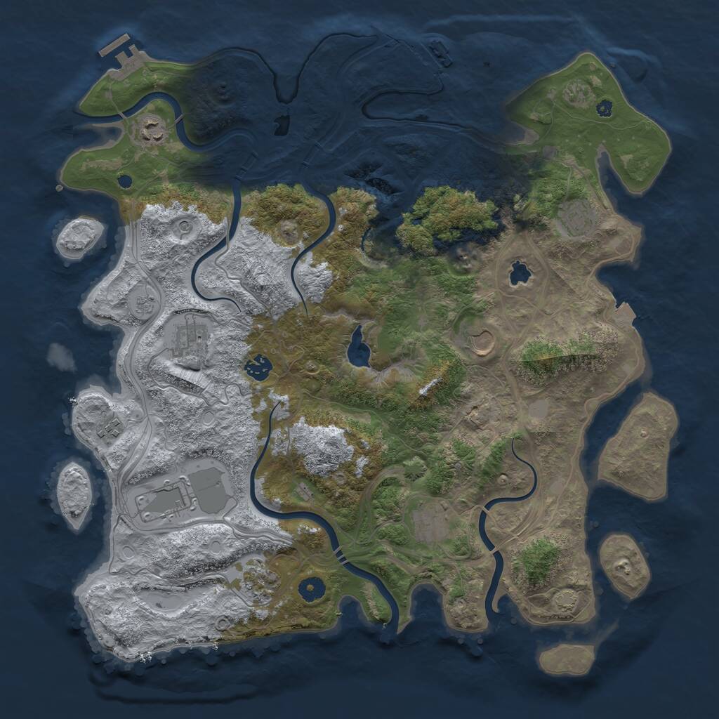 Rust Map: Procedural Map, Size: 4250, Seed: 1599309018, 15 Monuments