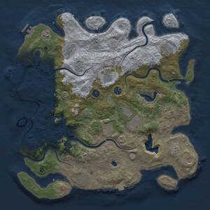 Thumbnail Rust Map: Procedural Map, Size: 4200, Seed: 483282835, 17 Monuments