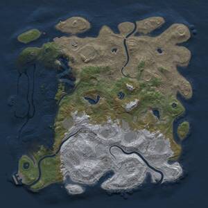 Thumbnail Rust Map: Procedural Map, Size: 4500, Seed: 689888347, 17 Monuments