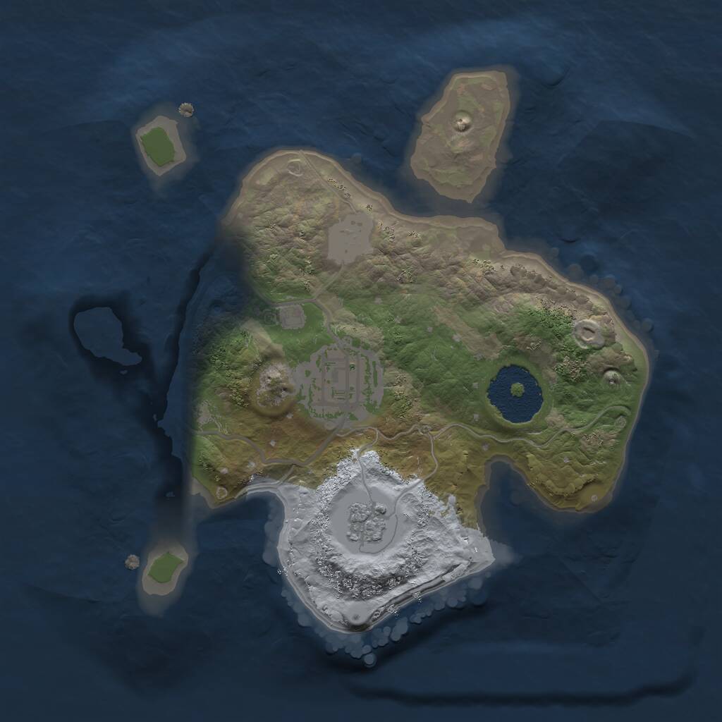 Rust Map: Procedural Map, Size: 2000, Seed: 1169781039, 3 Monuments