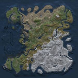 Thumbnail Rust Map: Procedural Map, Size: 4500, Seed: 363033971, 16 Monuments