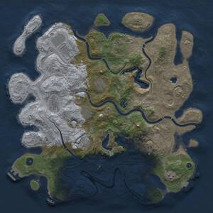 Thumbnail Rust Map: Procedural Map, Size: 4250, Seed: 93829854, 16 Monuments