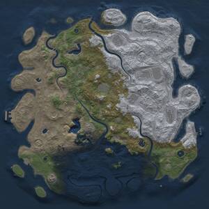 Thumbnail Rust Map: Procedural Map, Size: 4750, Seed: 361304200, 16 Monuments