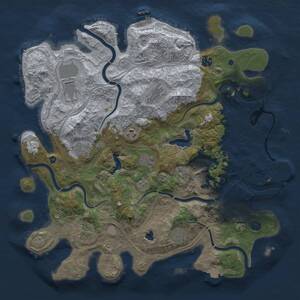 Thumbnail Rust Map: Procedural Map, Size: 4250, Seed: 1337135963, 16 Monuments