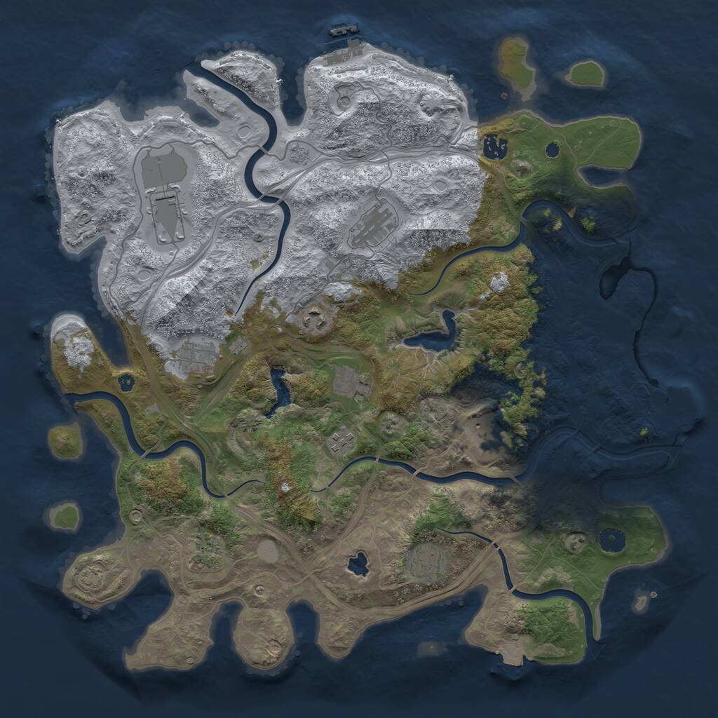Rust Map: Procedural Map, Size: 4250, Seed: 1337135963, 16 Monuments