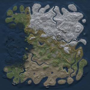 Thumbnail Rust Map: Procedural Map, Size: 5500, Seed: 676624899, 17 Monuments