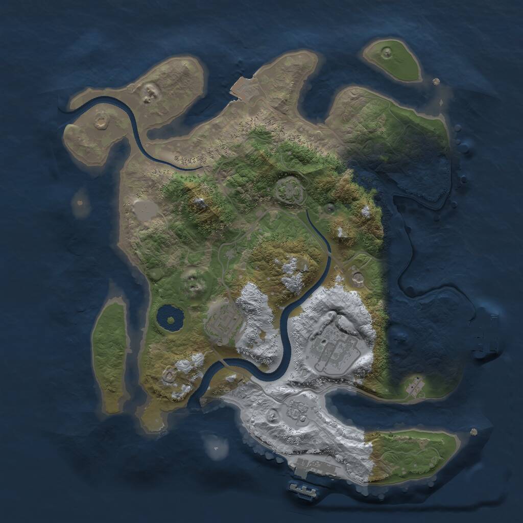 Rust Map: Procedural Map, Size: 2900, Seed: 90317642, 8 Monuments