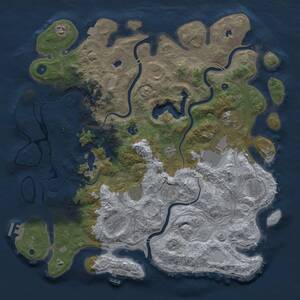 Thumbnail Rust Map: Procedural Map, Size: 4500, Seed: 152670066, 16 Monuments