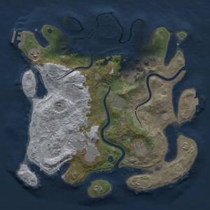 Thumbnail Rust Map: Procedural Map, Size: 3500, Seed: 4367051, 13 Monuments