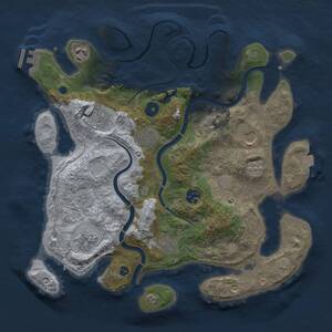 Thumbnail Rust Map: Procedural Map, Size: 3500, Seed: 4367051, 13 Monuments