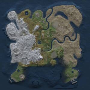 Thumbnail Rust Map: Procedural Map, Size: 3500, Seed: 727995786, 14 Monuments