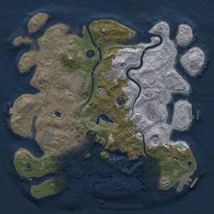 Thumbnail Rust Map: Procedural Map, Size: 4000, Seed: 53793695, 15 Monuments