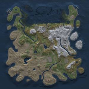 Thumbnail Rust Map: Procedural Map, Size: 4250, Seed: 253960037, 16 Monuments
