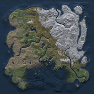 Thumbnail Rust Map: Procedural Map, Size: 4500, Seed: 13711129, 15 Monuments