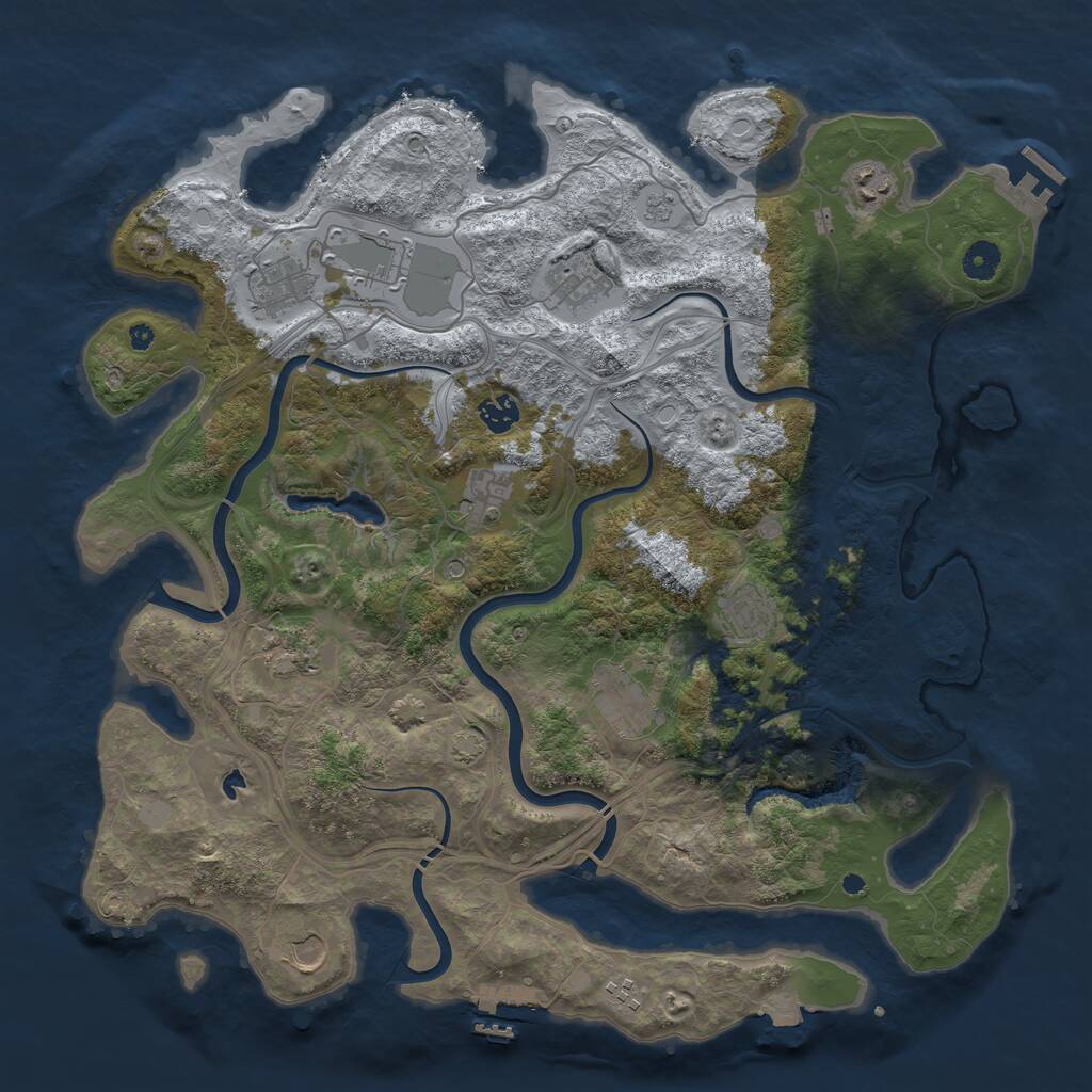 Rust Map: Procedural Map, Size: 4250, Seed: 359259945, 17 Monuments